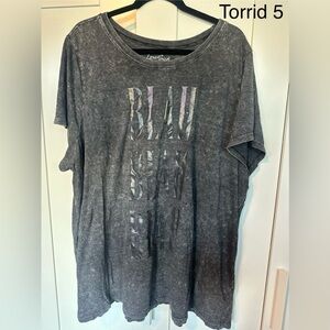 Torrid 5 LoveSick Vintage Tee - Triblend Blah Blah Blah Grey Wash